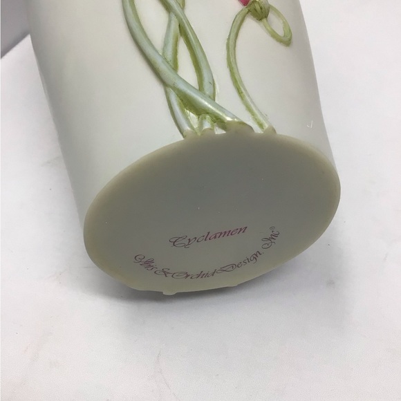 Ibis and Orchid Cyclamen Flower Table Vase - Picture 5 of 6